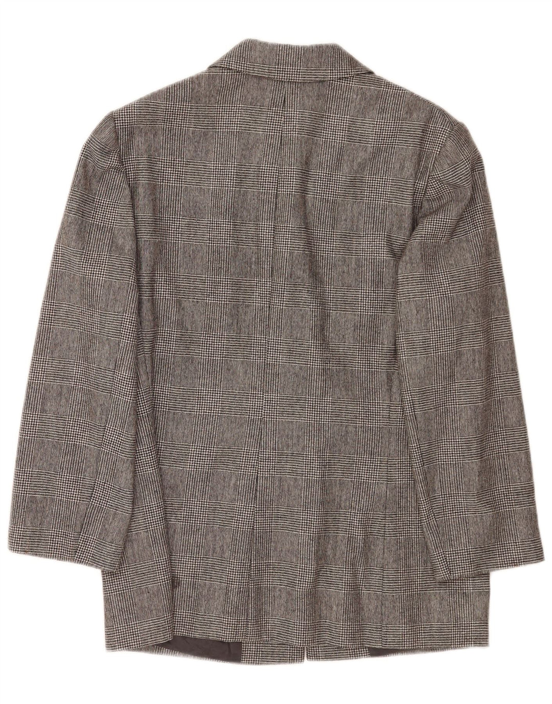Valentino Womens 3 Button Blazer Jacket UK 12 Medium Grey Houndstooth