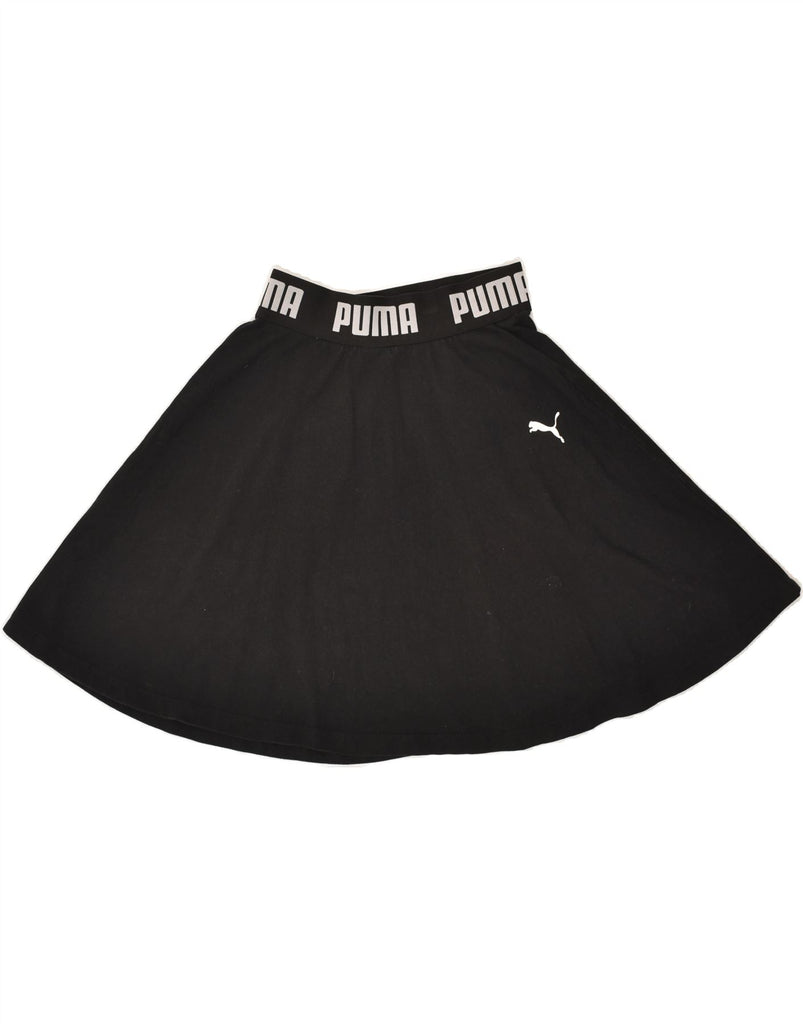PUMA Womens Graphic Tennis Skirt XS W24 Black Cotton | Vintage Puma | Thrift | Second-Hand Puma | Used Clothing | Messina Hembry 