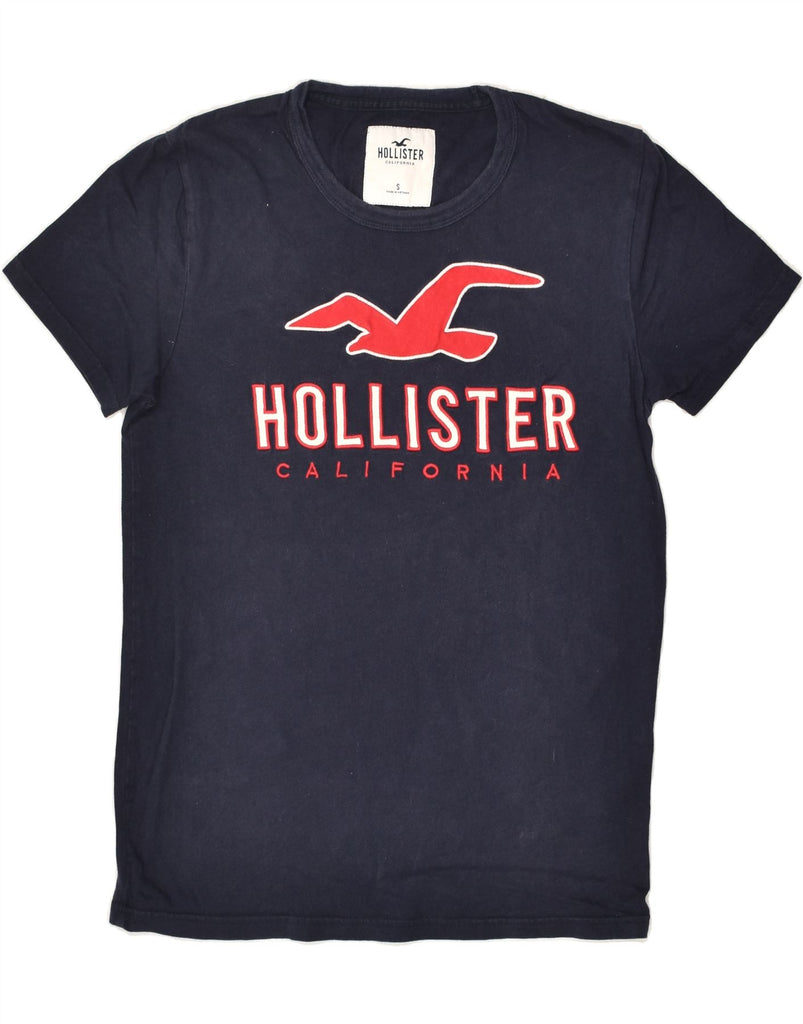 HOLLISTER Mens Graphic T-Shirt Top Small Navy Blue Cotton | Vintage Hollister | Thrift | Second-Hand Hollister | Used Clothing | Messina Hembry 