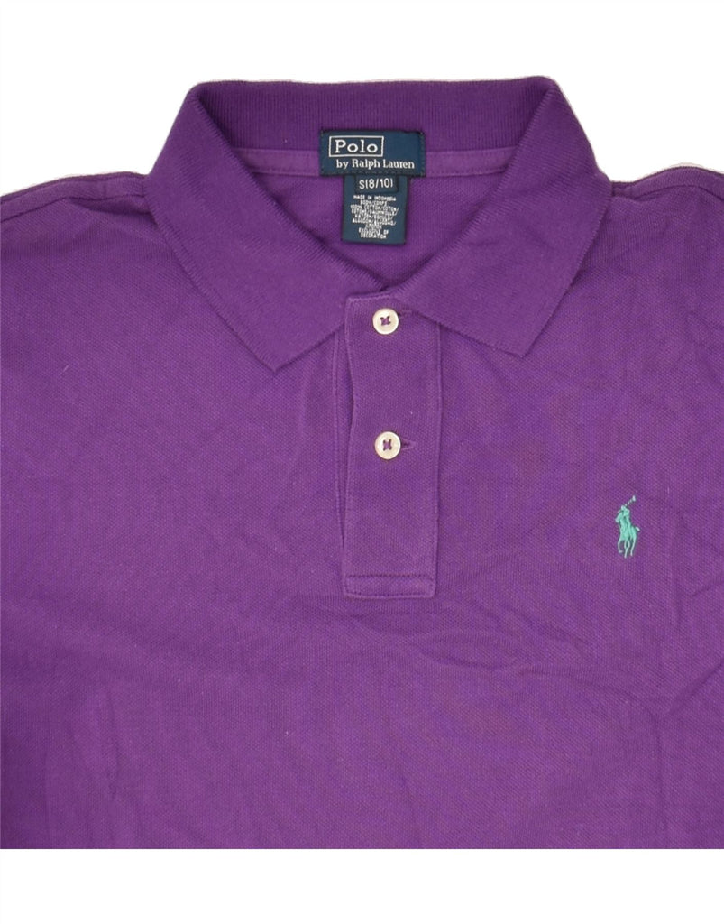 POLO RALPH LAUREN Boys Long Sleeve Polo Shirt 8-9 Years Small  Purple | Vintage Polo Ralph Lauren | Thrift | Second-Hand Polo Ralph Lauren | Used Clothing | Messina Hembry 