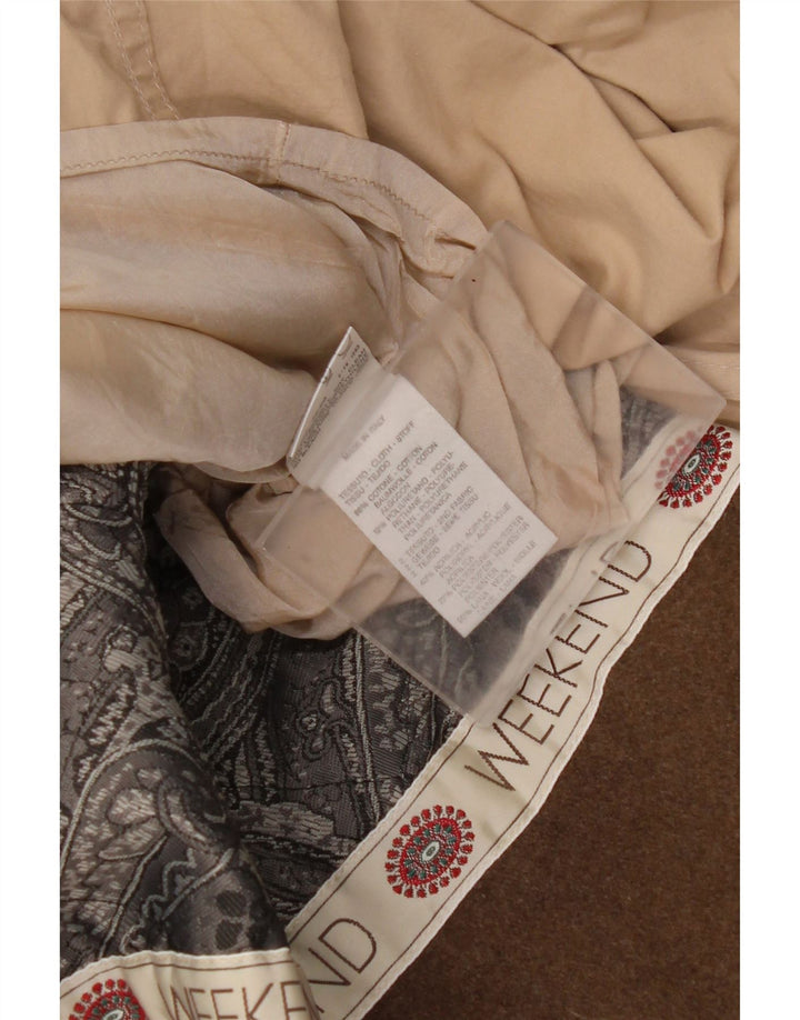 Vintage Womens Weekend Oversized Trench Coat UK 8 Small  Beige Cotton