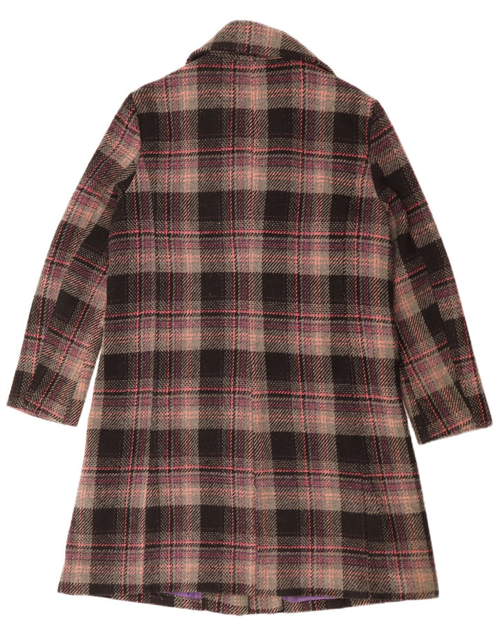 Paco Womens Overcoat UK 18 XL Multicoloured Plaid Polyester