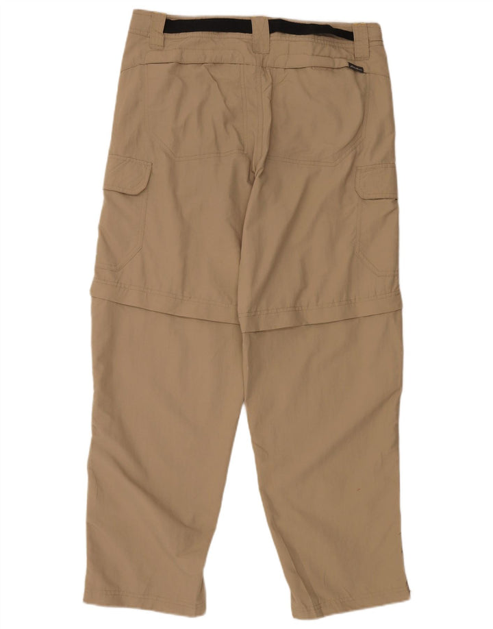 EDDIE BAUER Mens Straight Cargo Trousers W34 L30 Beige Nylon