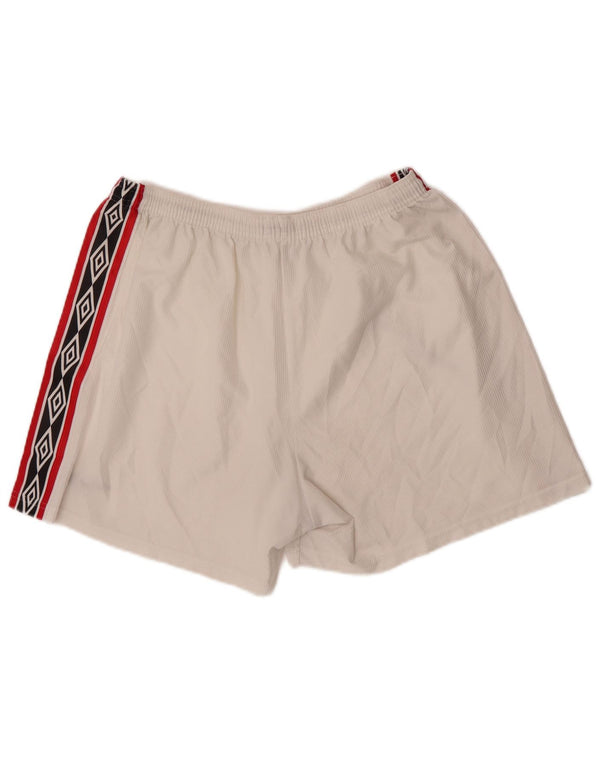 UMBRO Mens Graphic Sport Shorts XL  White Colourblock