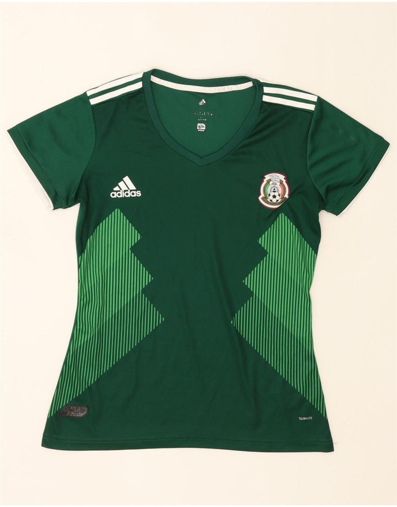 ADIDAS Womens Mexico T-Shirt Top UK 18 XL Green Polyester Vintage Adidas and Second-Hand Adidas from Messina Hembry 