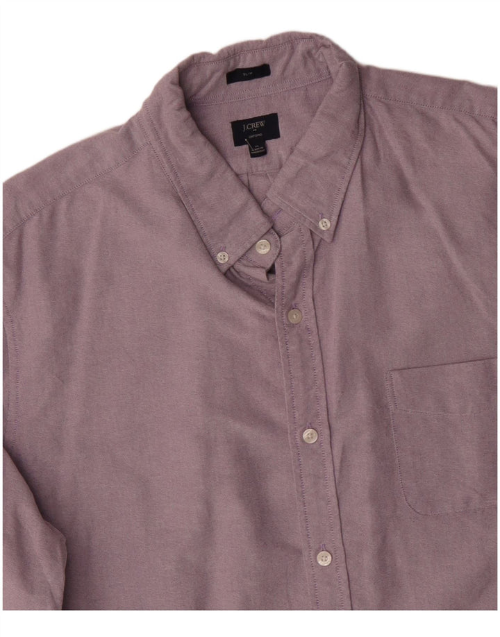 J. CREW Mens Oxford Slim Shirt XL Purple Cotton