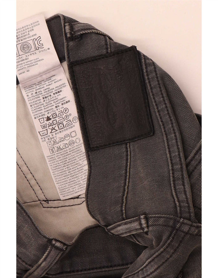 Levi's Mens 522 Tapered Slim Jeans W28 L29 Grey Cotton