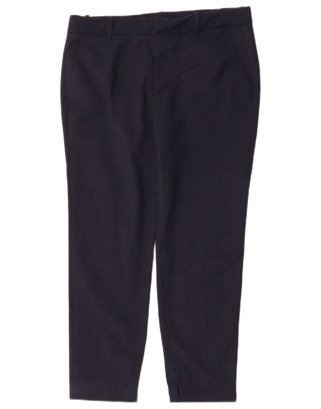 Zara Womens Slim Chino Trousers Large W30 L27 Navy Blue