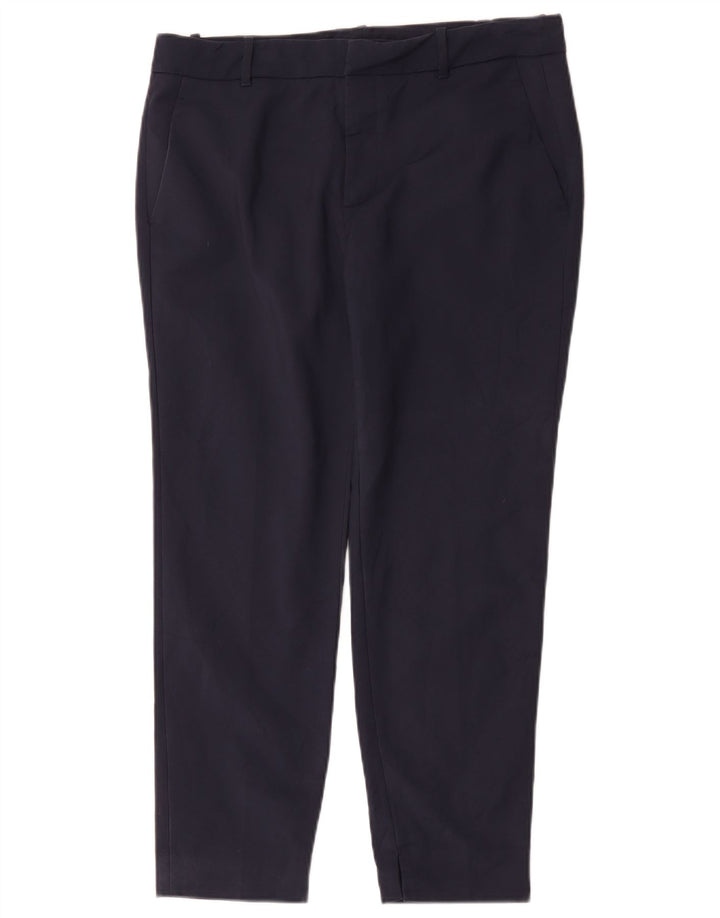 Zara Womens Slim Chino Trousers Large W30 L27 Navy Blue