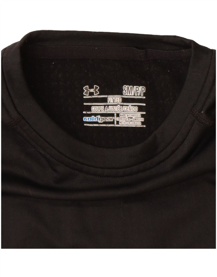 Under Armour Womens Cold Gear Top Long Sleeve UK 10 Small Black Polyester