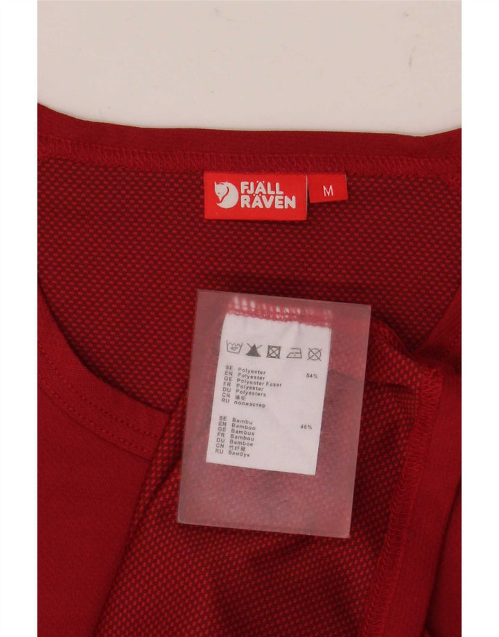Fjall Raven Womens T-Shirt Top UK 14 Medium Burgundy Polyester