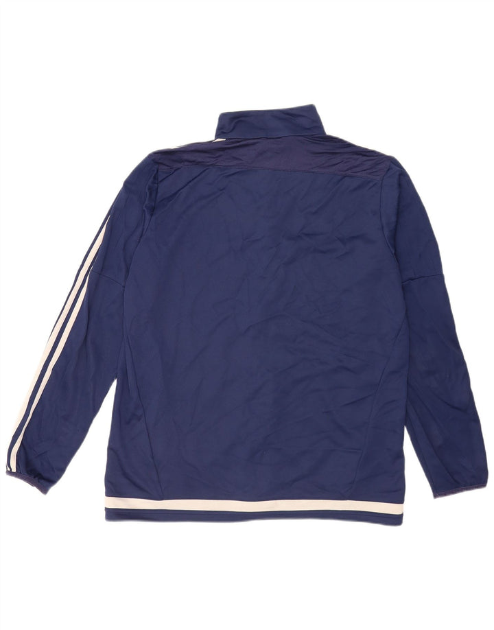 Adidas Mens Climalite Tracksuit Top Jacket Large Navy Blue Polyester