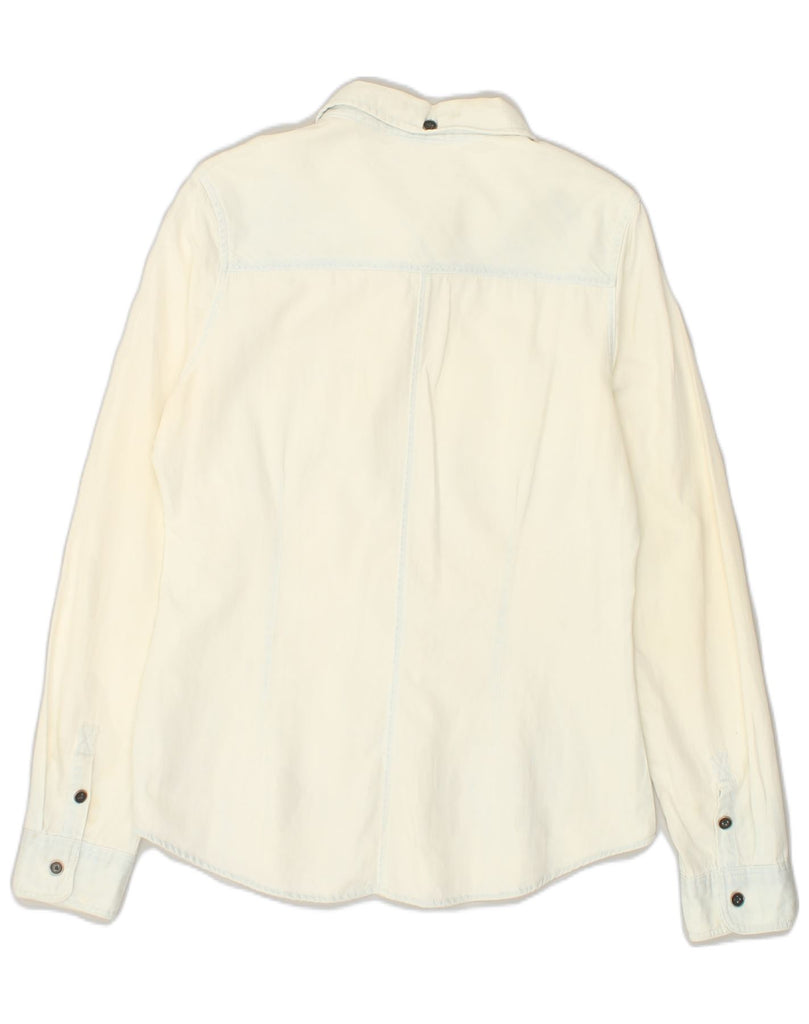 ROXY Womens Shirt UK 12 Medium Off White Cotton | Vintage Roxy | Thrift | Second-Hand Roxy | Used Clothing | Messina Hembry 