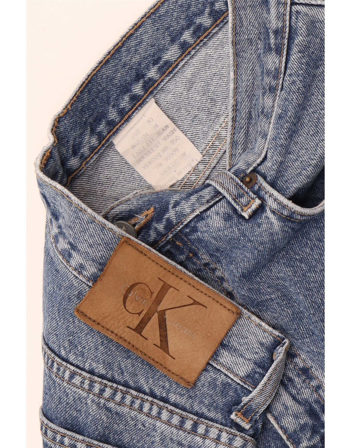 Calvin Klein Mens Tapered Jeans W30 L30 Blue Cotton