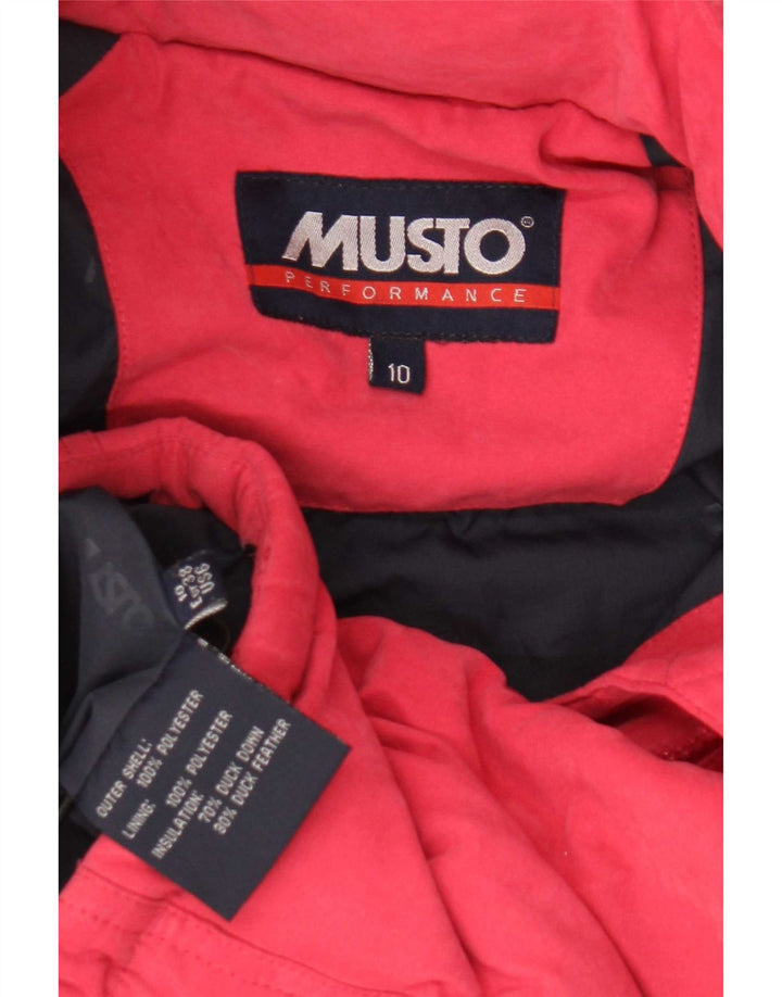 Musto Womens Oversized Padded Jacket UK 10 Small Red Polyester