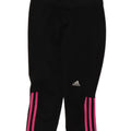 Adidas Womens Capri Leggings UK 8 Small Black Polyester