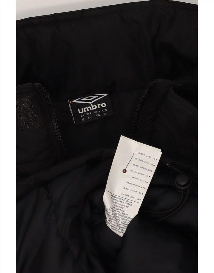 Umbro Mens Graphic Padded Jacket UK 42 XL Black Polyester
