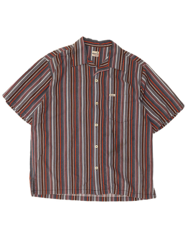 Charro Mens Short Sleeve Shirt XL Multicoloured Striped Cotton