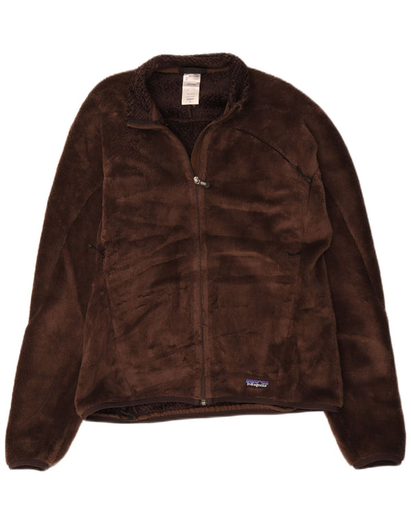 Patagonia Womens Fleece Jacket UK 16 Large Brown Polyester