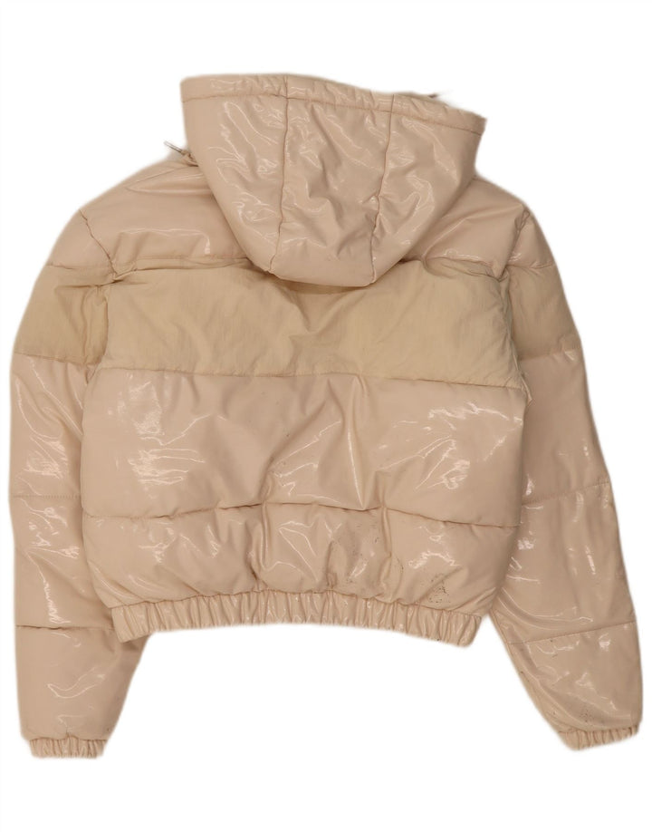 Ellesse Womens Oversized Hooded Oversized Padded Jacket UK 8 Small Beige