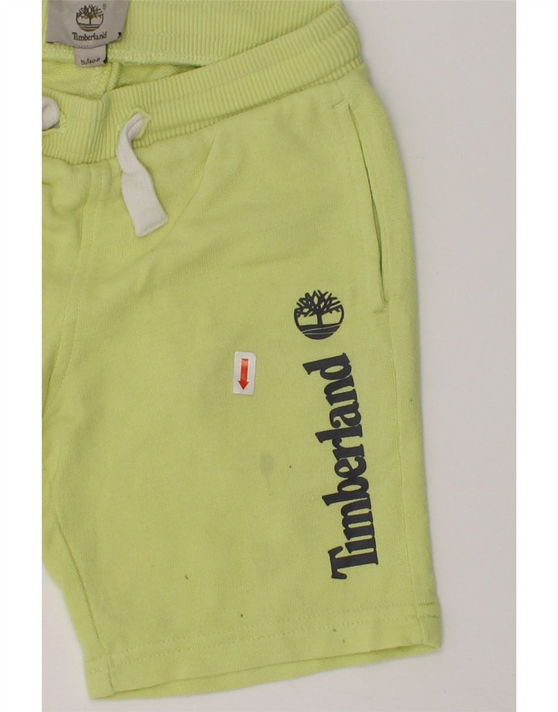 TIMBERLAND Boys Graphic Sport Shorts 4-5 Years Green Cotton | Vintage Timberland | Thrift | Second-Hand Timberland | Used Clothing | Messina Hembry 