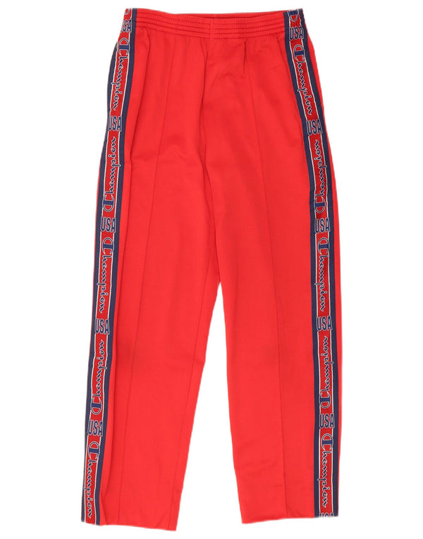 Champion Girls Graphic Tracksuit Trousers 13-14 Years XL Red Colourblock