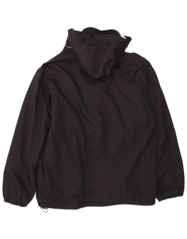 Kappa Mens Hooded Windbreaker Jacket UK 36 Small Navy Blue Polyester