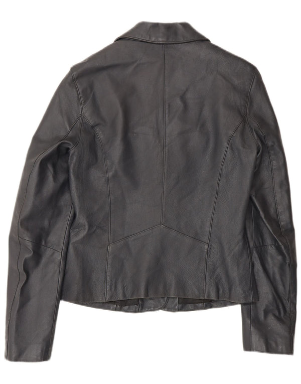 Naf Naf Womens 3 Button Blazer Jacket EU 38 Medium Navy Blue