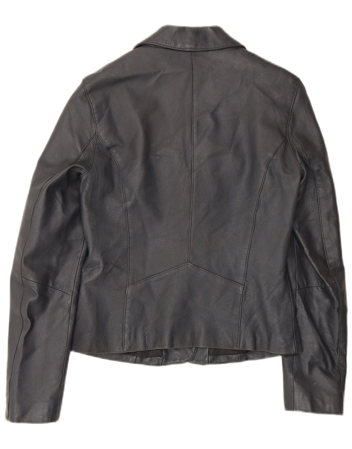 Naf Naf Womens 3 Button Blazer Jacket EU 38 Medium Navy Blue