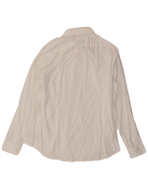 Calvin Klein Mens Slim Fit Shirt Size 17 1/2 XL White Cotton