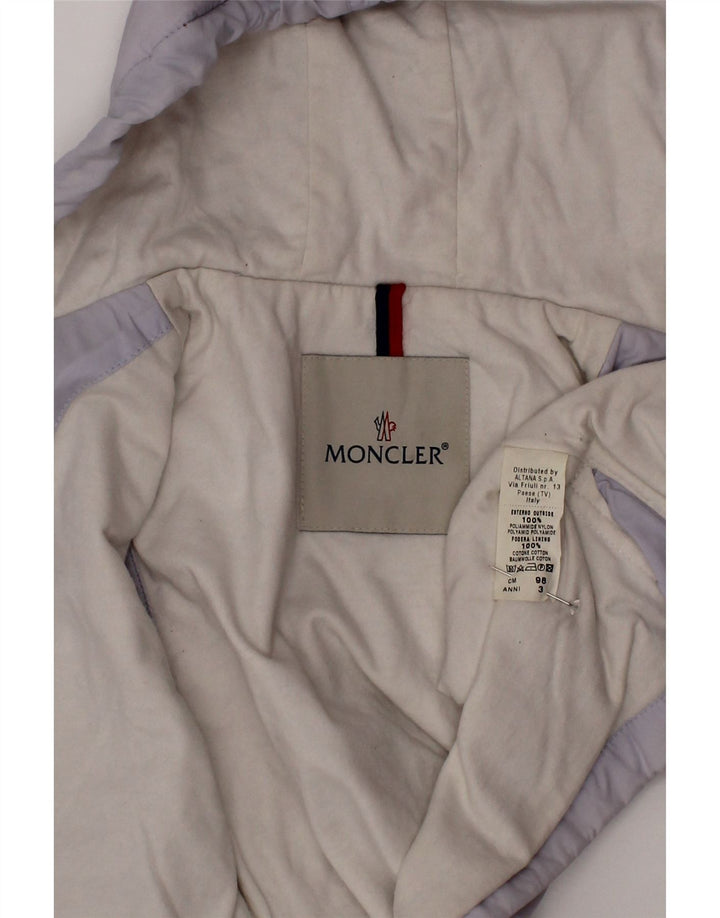Moncler Boys Hooded Gilet 2-3 Years Blue Polyamide