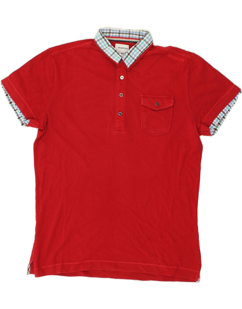 ENERGIE Mens Polo Shirt 2XL Red Cotton | Vintage Energie | Thrift | Second-Hand Energie | Used Clothing | Messina Hembry 