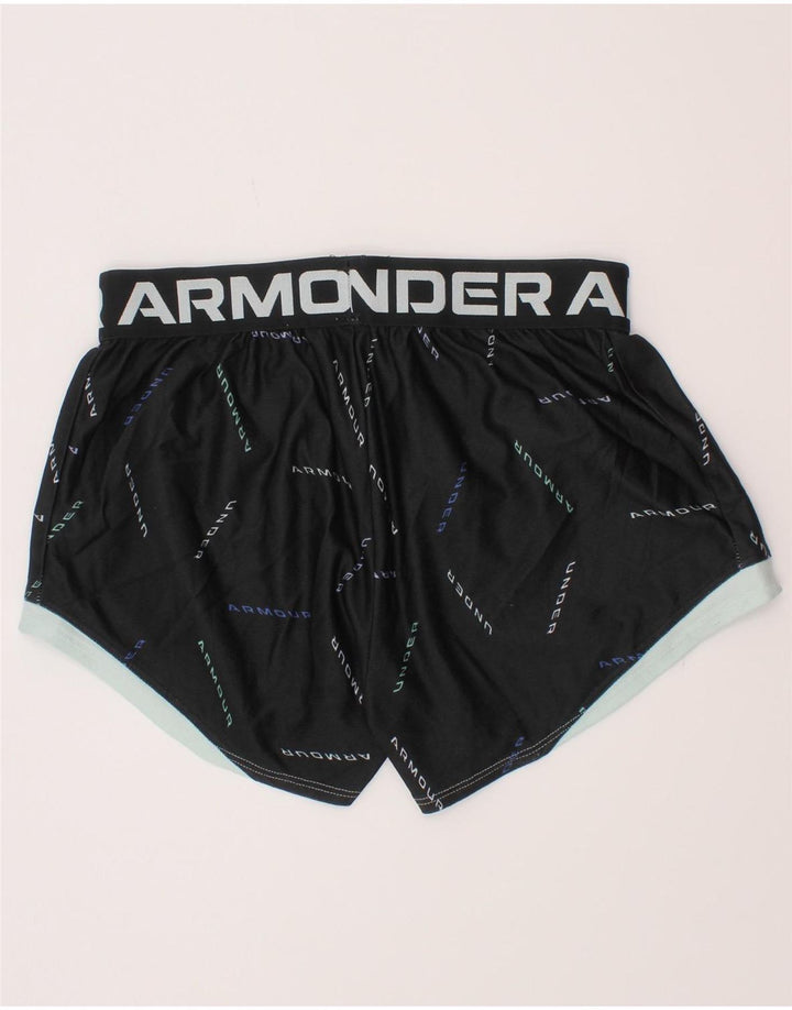 Under Armour Girls Graphic Sport Shorts 9-10 Years Medium Black