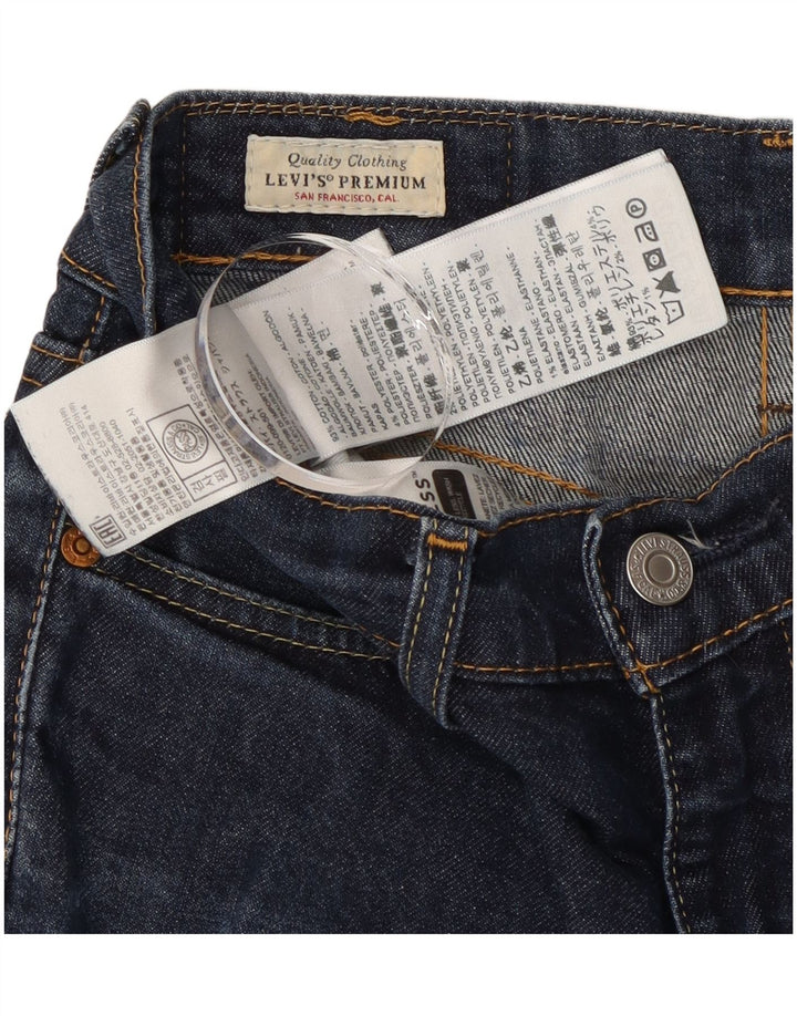 Levi's Womens Slim Jeans W27 L32 Navy Blue Cotton