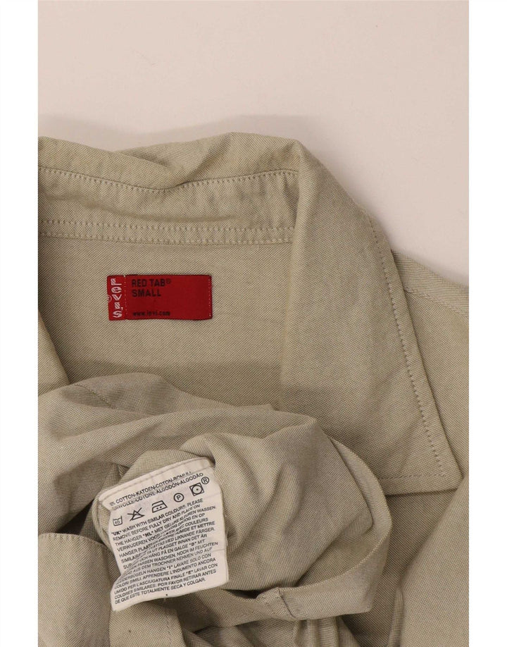 Levi's Mens Short Sleeve Shirt Small Beige Cotton