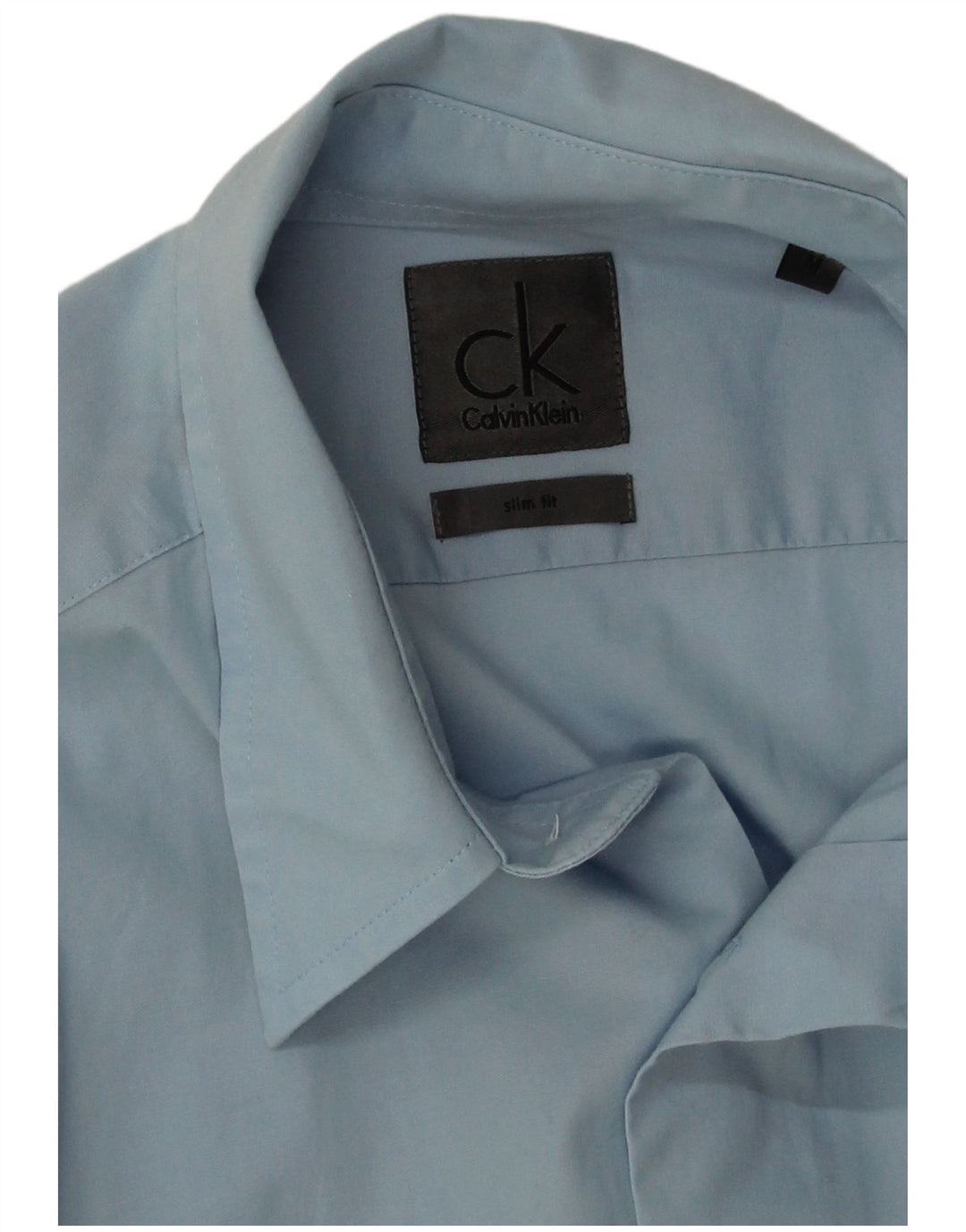 Calvin Klein Mens Slim Fit Shirt Medium Blue Cotton