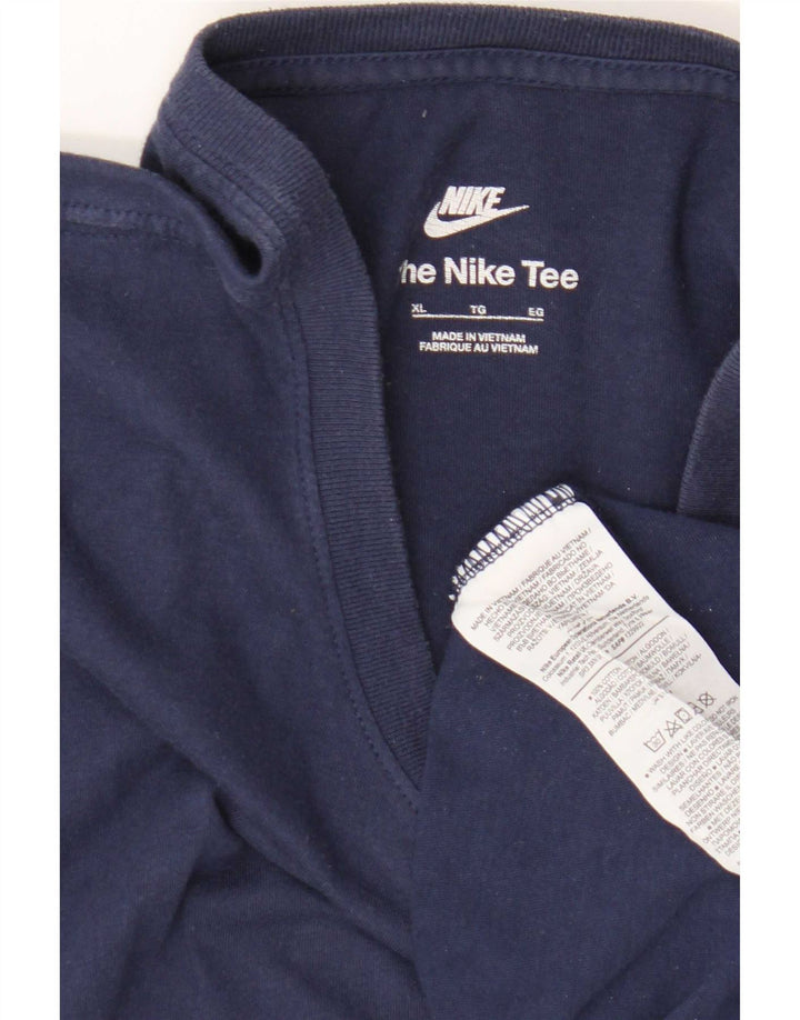 Nike Mens T-Shirt Top XL Navy Blue Cotton