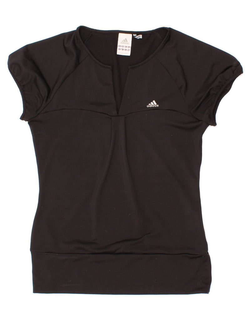 ADIDAS Womens Clima 365 T-Shirt Top UK 14 Medium Black Polyester Vintage Adidas and Second-Hand Adidas from Messina Hembry 
