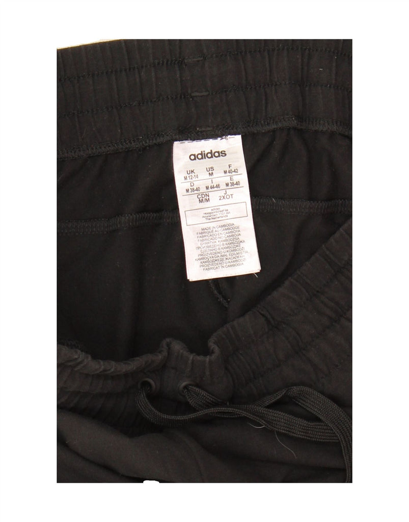 ADIDAS Womens Tracksuit Trousers Joggers UK 12/14 Medium  Black Cotton Vintage Adidas and Second-Hand Adidas from Messina Hembry 