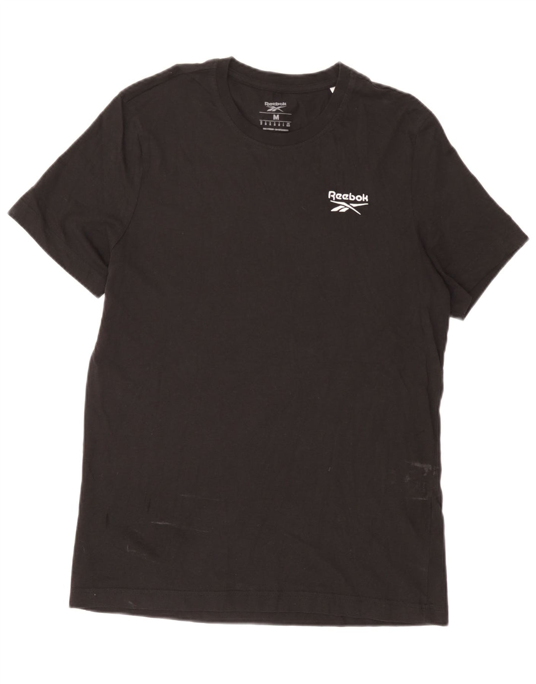 Reebok Mens T-Shirt Top Medium Black Cotton