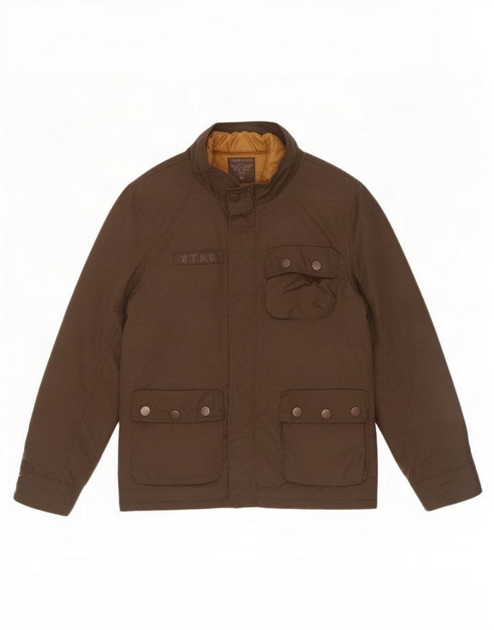Zara Boys Utility Jacket 11-12 Years Brown Nylon