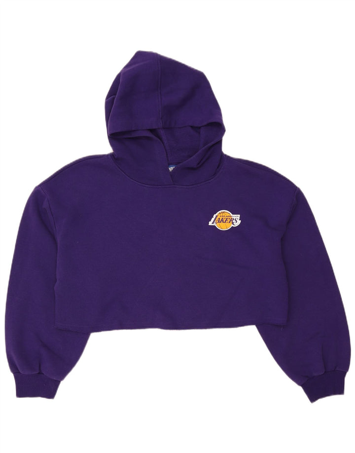 NBA Womens Los Angeles Lakers Oversized Hoodie Jumper UK 16 Large Purple