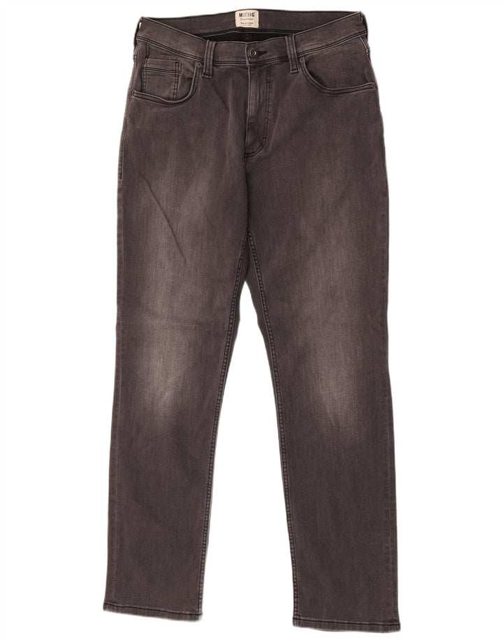 Mustang Mens Slim Jeans W34 L33 Grey Cotton
