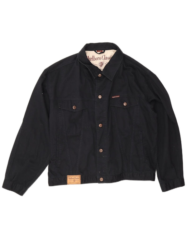 Marlboro Classics Mens Denim Jacket UK 44 2XL Navy Blue Cotton