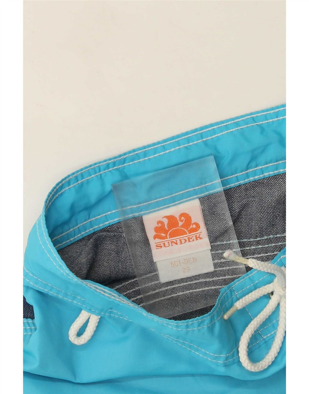Sundek Mens Swimming Shorts Small Blue Colourblock Nylon