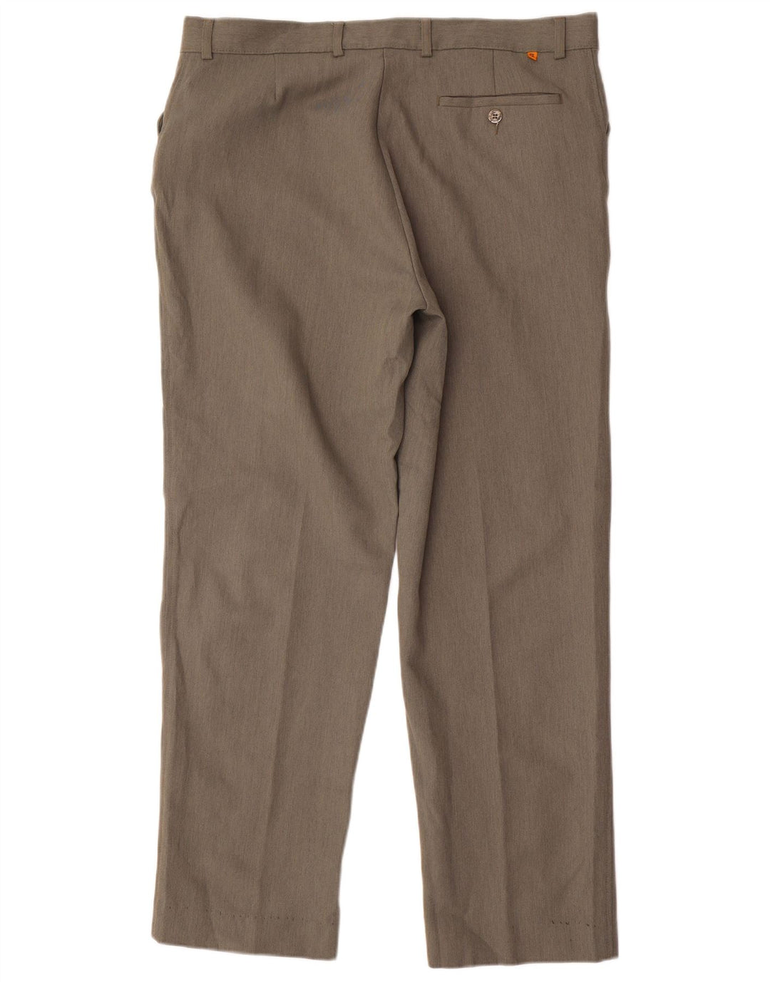 Farah Mens Straight Casual Trousers W38 L31 Khaki Polyester