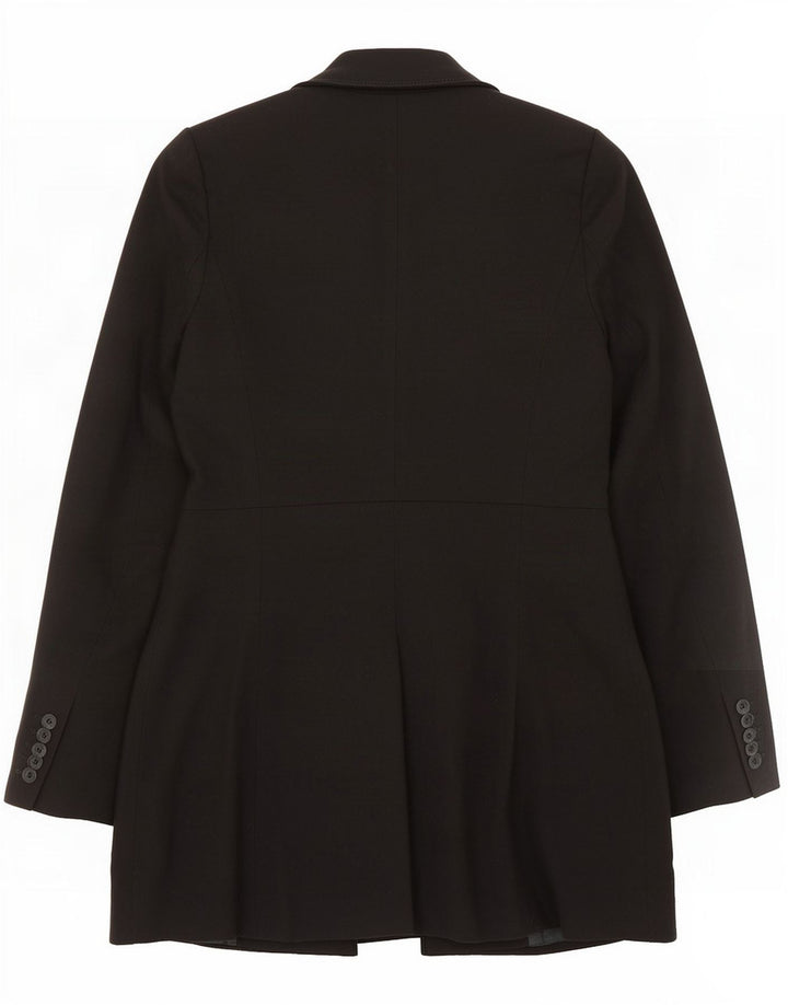 Zara Womens Overcoat UK 6 XS Black Polyester