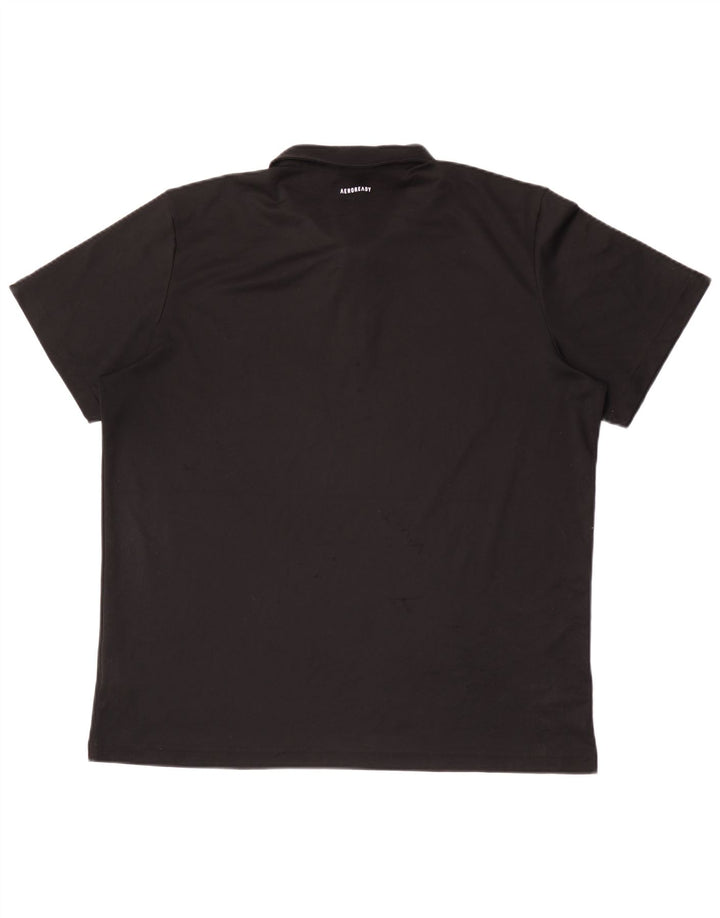 Adidas Mens Aeroready Polo Shirt XL Black Polyester