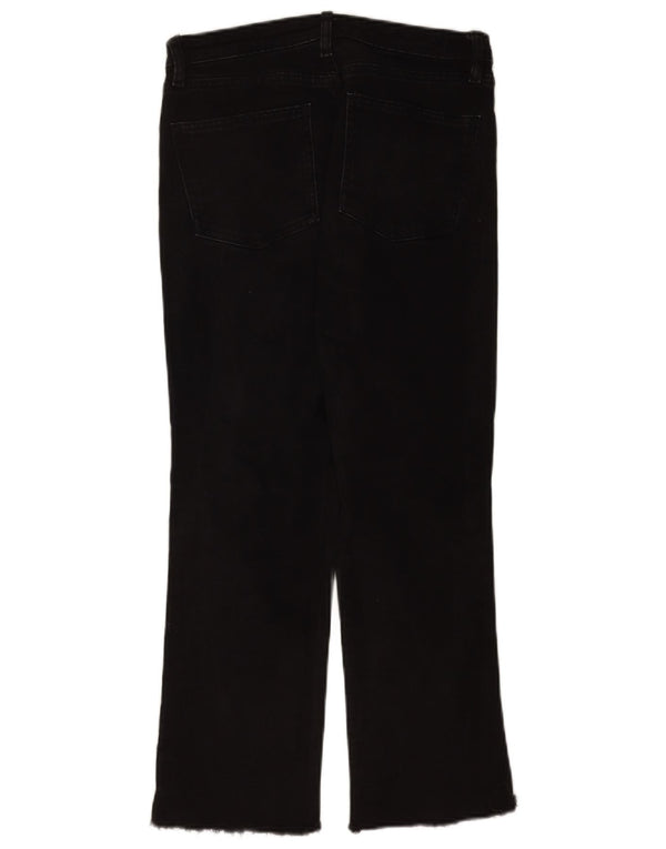 Zara Womens Cropped Jeans EU 38 Small W28 L25 Black