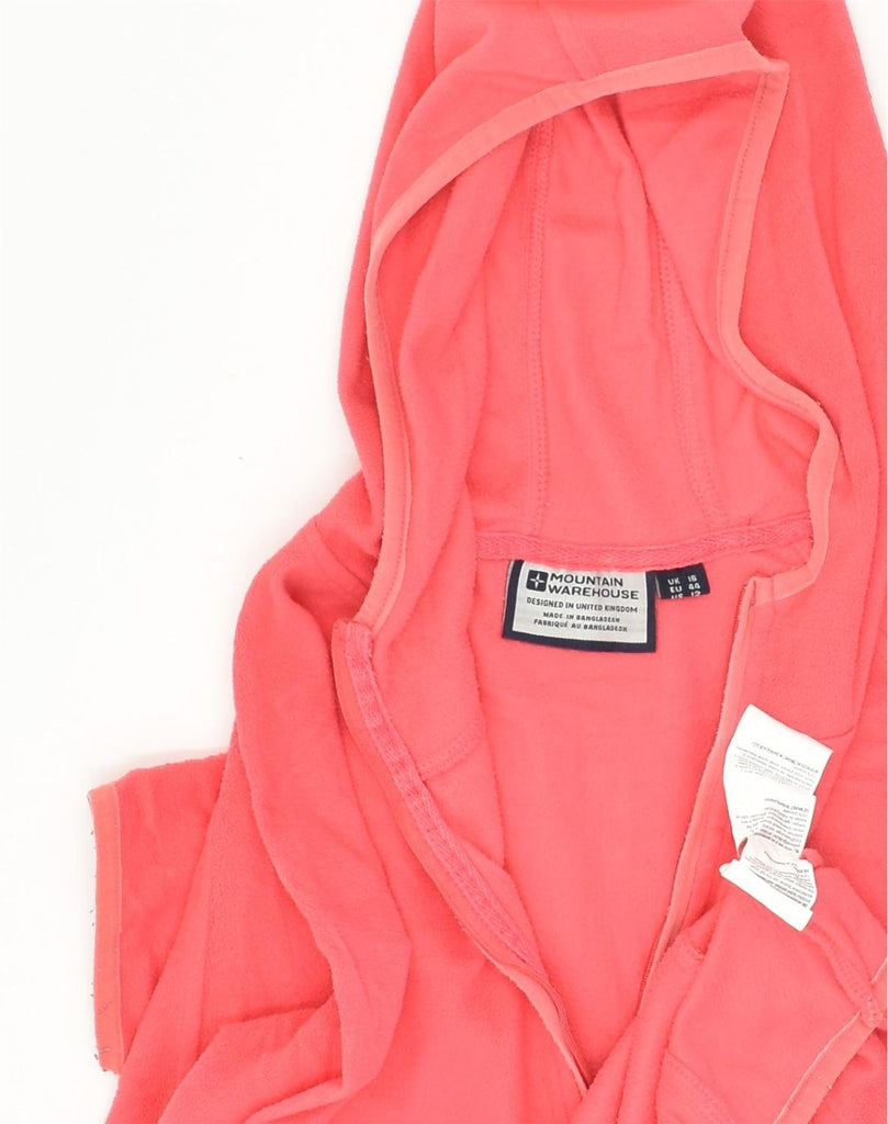 MOUNTAIN WAREHOUSE Womens Fleece Zip Neck Hoodie Jumper UK 16 Large  Pink | Vintage Mountain Warehouse | Thrift | Second-Hand Mountain Warehouse | Used Clothing | Messina Hembry 